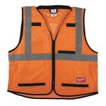 HI-VIS VEST PREMIUM ORANGE 2XL-3XL, Milwaukee