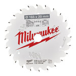 Saw blade for wood GSB P W 165x1.6/20mm Z24 ATB, Milwaukee