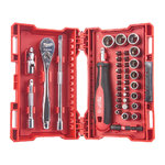 RATCHET, DRIVER & SOCKET 1/4" SET - 38P, Milwaukee