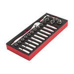 Ratchet + Socket Set Foam 1/2" 28pcs, Milwaukee