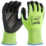 Hi-vis cimdi, pretiegriezuma B klase, XL/10, Milwaukee