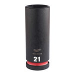Impact socket 1/2 ´´, ShW, deep 21 mm, Milwaukee