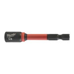 1/4" Uzgriežņu uzgalis ar magnētu, īss, sešstūra 1/4"x65 mm, Milwaukee