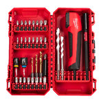 Bit set 1/4´´, Shockwave, 35 pcs, with angle attachment, Milwaukee