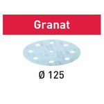 Slīpēšanas disks Velcro Granat 9 atveres 50 gab. 125mm P800, Festool