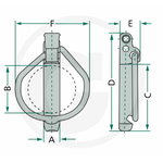 Blister Linch pin set 6,0 mm, Ø 41 mm, Granit