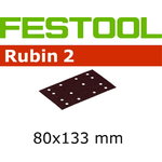 Sanding papers RUBIN 2/ 80x133/14 / P100 / 10pcs, Festool