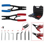 Circlip pliers set with ratchet function, 20 pcs, KS Tools