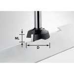 Gropes frēze HW, kāts 8 mm, Festool