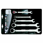 combination ratcheting spanner set, 5 pcs, 5/16"-3/4", KS Tools