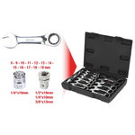 mini rev combination spanner set 8-19mm 16-pcs GEAR+, KS Tools