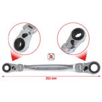 4 in 1 GEARplus flexible reversing double ratchet ring spann, KS Tools