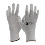 Glove ESD polyester PU tip, grey 8, OTHER