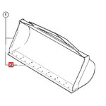 Toeplate 2700mm 21 holes, JCB