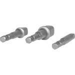 Muciņu adapteru komplekts 1/4", 3 gab., KS Tools