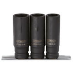 Veljepadrunite komplekt  1/2´´ 17-19-21mm, 3 osa pikk KST, KS Tools