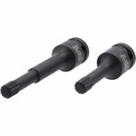 1/2´´ Impact bit socket set for spline (XZN) screws, 2 pcs, KS Tools
