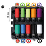 1/2" speciālais alumīnija disku triecienuzgaļu komplekts 10pcs, KS Tools