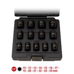 Triecienmuciņu komplekts 1/2´´ 10-24 mm, 13 gab., KS Tools