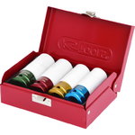 1/2" alumiiniumvelgede löökpadrunite komplekt, 4 osa, KS Tools