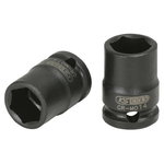 3/8" Hexagon impact socket, short, 3/8", KS Tools