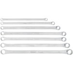 CHROMEplus Double ring spanner set, extra long, 7 pcs, KS Tools