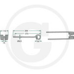 Rotary tedder tine 58740600, Granit