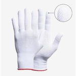 Tekstila darba cimdi, kokvilnas/likras, balti, 10, Gloves Pro