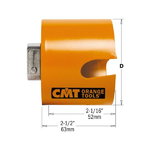 HOLE SAW FOR WOOD/PLASTIC HW H=52 D=51 RH, CMT