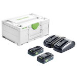Akumulatoru un lādētāju komplekts SYS 18V 2x4,0/TCL 6 DUO, Festool