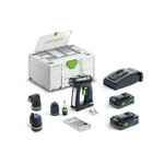 Cordless drill-driver C 18 HPC 4,0 I-Set,18V / 4.0 Ah x 2, Festool