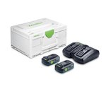 Akumulatoru un lādētāju komplekts SYS 18V 2xTBX4/TCL6DUO, Festool