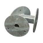 Mounting flange for 2 drinking bowls, Cemo