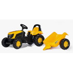 Pedal tractor with trailer JCB ROLLY TOYS, Granit