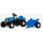 Pedal tractor with trailer New Holland T7040 ROLLY TOYS, Granit
