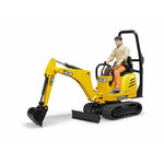 JCB 8010 CTS micro digger + worker 1:16 BRUDER, Granit