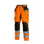 Hi-vis bikses 6015, oranžas/tumši pelēkas, 48, Dimex