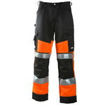 Hi-Vis bikses 6020, oranžas/melnas, 50, Dimex