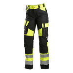 Hi-vis sieviešu bikses 6046, CL1, dzeltenas/melnas, 42, Dimex