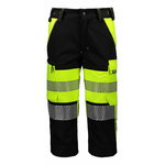 Tööpüksid 3/4 6069 Superstrets, kõrgnähtav CL1 kollane/must 3XL, Dimex