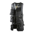 Veste 6078, ar kabatām, melna/zaļa, M, Dimex