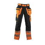 Hi-vis bikses 6085 stretch, CL1, oranžas/melnas, 46, Dimex