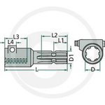 GRANIT Reducing piece, with sliding pin, Granit