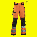 Trousers 6154R strech hi-vis, orange/black 48, Dimex