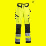 Safety stretch trousers 6155Y ladies, hv-yellow 38, Dimex