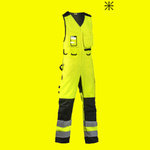 Hi-vis puskombinezons 6165Y, CL2, dzeltens/melns, S, Dimex