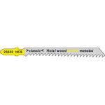 Jig saw blade for wood HCS, 5pcs in pack 3/74mm, Metabo