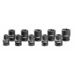 Impact socket set 1/2", 10-24mm, 10-pcs, Metabo