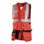 Hi-vis veste 6320LU, ar kabatām, CL2, sarkana, 2XL, Dimex