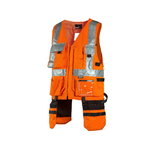 High vis vest  pockets 6320R, orange L, Dimex